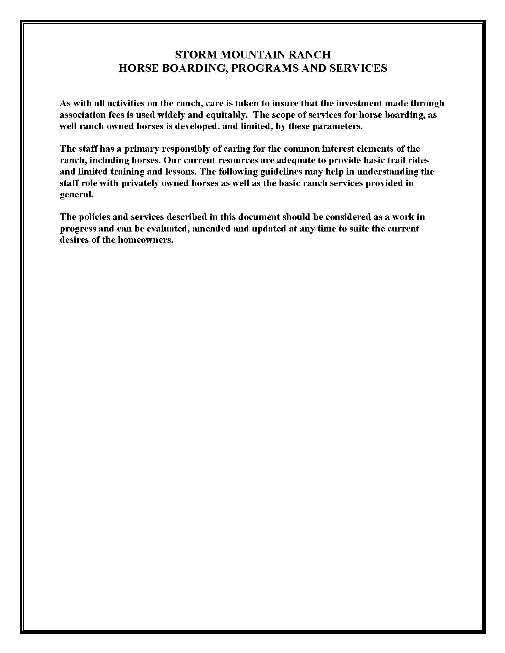 Horse Boarding Policy Steamboat Springs Real Estate Luxury Storm